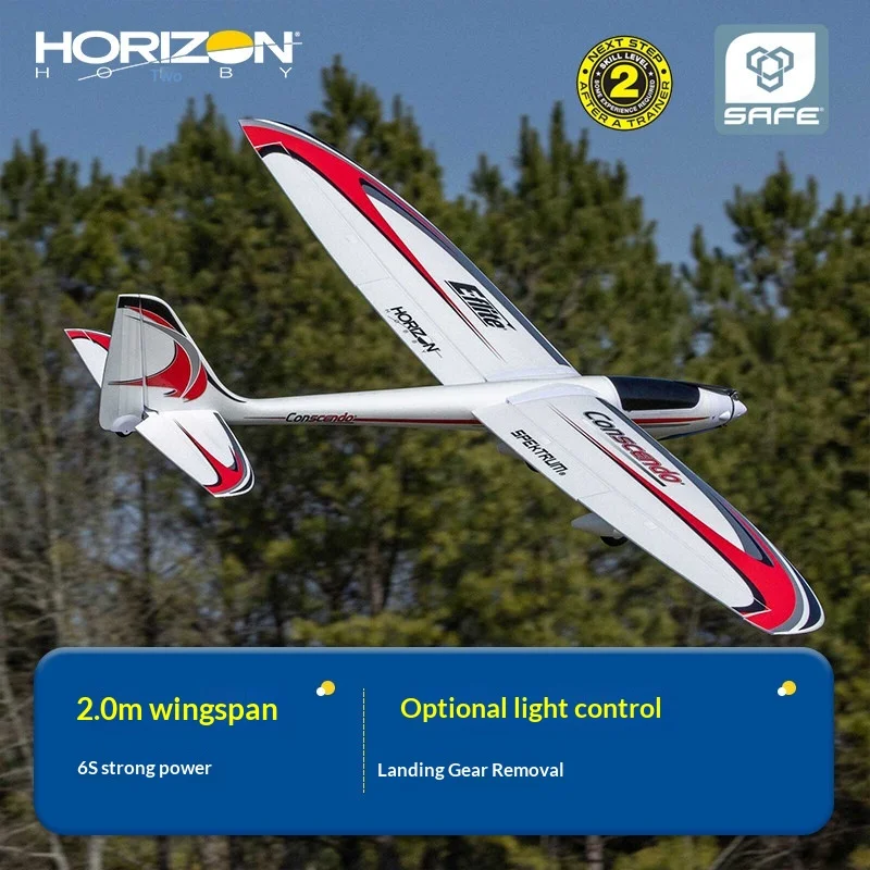 Радиоуправляемый планер Horizon Hobby Conscendo 2.0м, 6S, со съемным шасси, опциональным управлением освещением, для любителей радиоуправляемых моделей на открытом воздухе