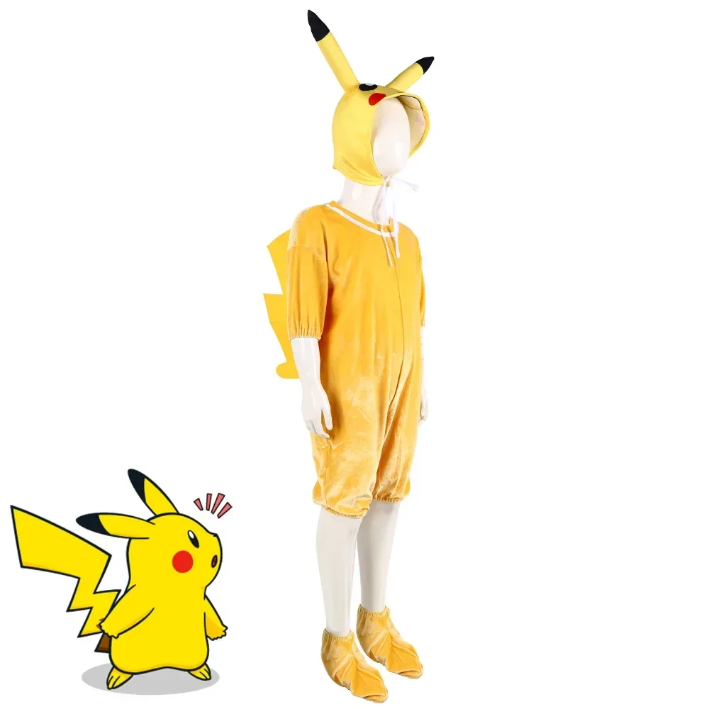 Animal Kigurumi Pikachu Cartoon Onesies Women Men Hooded Pajamas Sleepwear for Adults Halloween Christmas Cosplay Costumes