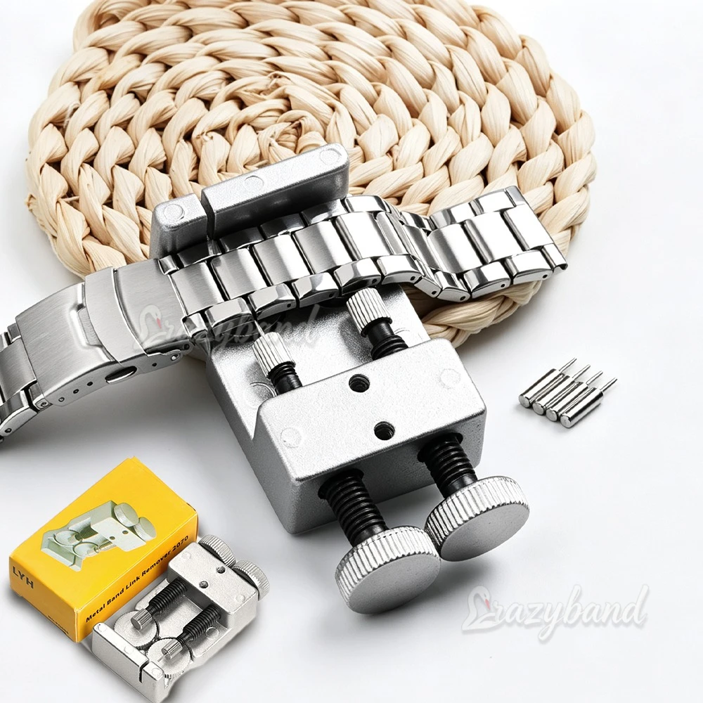 2-in-1 Metall-Uhrenarmband-Verbindungsglied-Werkzeug zur Anpassung von Edelstahlbändern mit Uhrenstift-Reparaturwerkzeugen und Armbandentferner für einfaches Entfernen