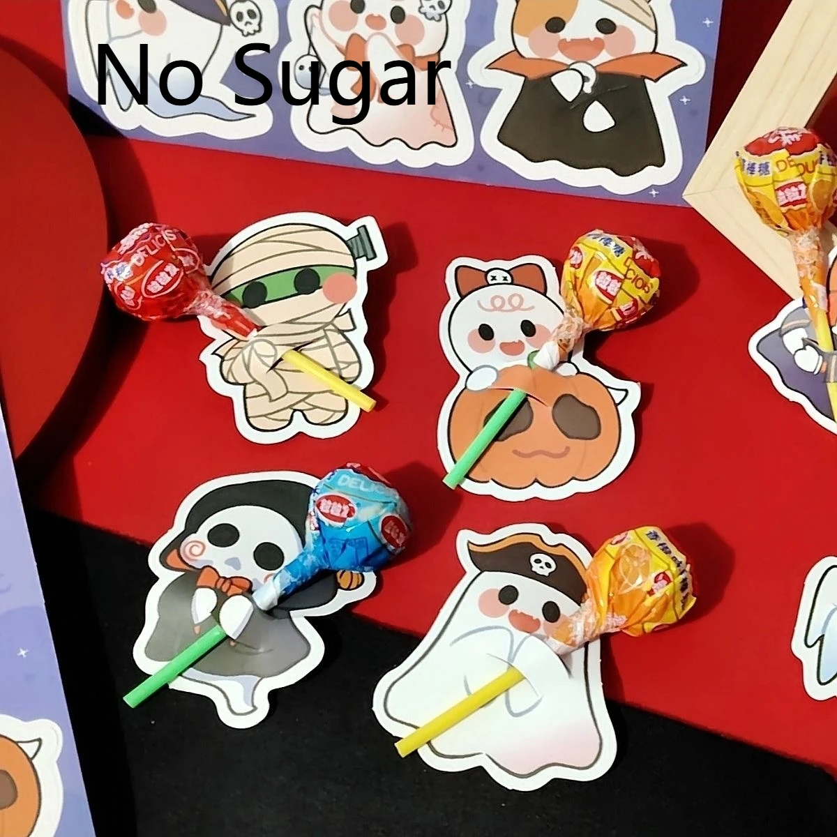 

Halloween lollipop card 70mm*80mm decoration candy gift trick or treat creative decoration card