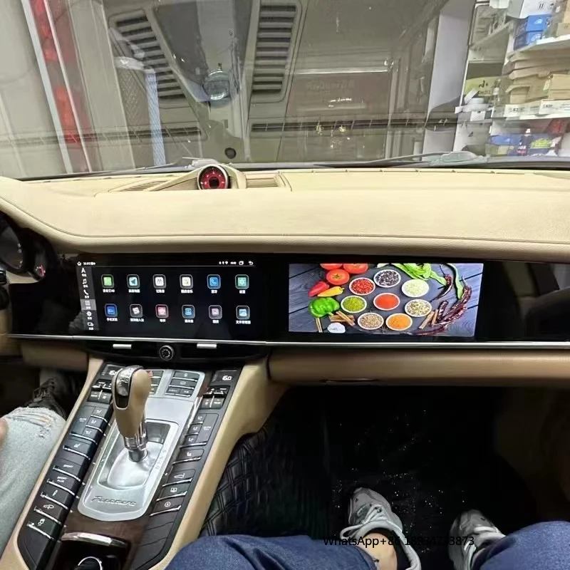 Dual 12.3" Android Touch Screen Car Dvd Player Multimedia Player for Porsche Panamera 2010-2016 Gps Navigation Radio Carplay