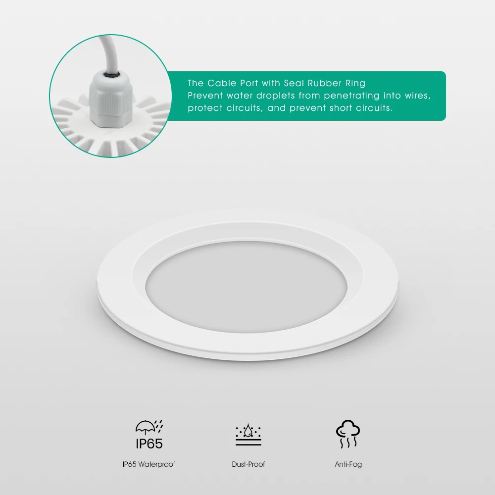 Ip65 Waterdichte Downlight Spotlights Anti-Glare Led Plafond Inbouw Spot Licht Anti-Glare Keuken Badkamer Doucheruimte Verlichting