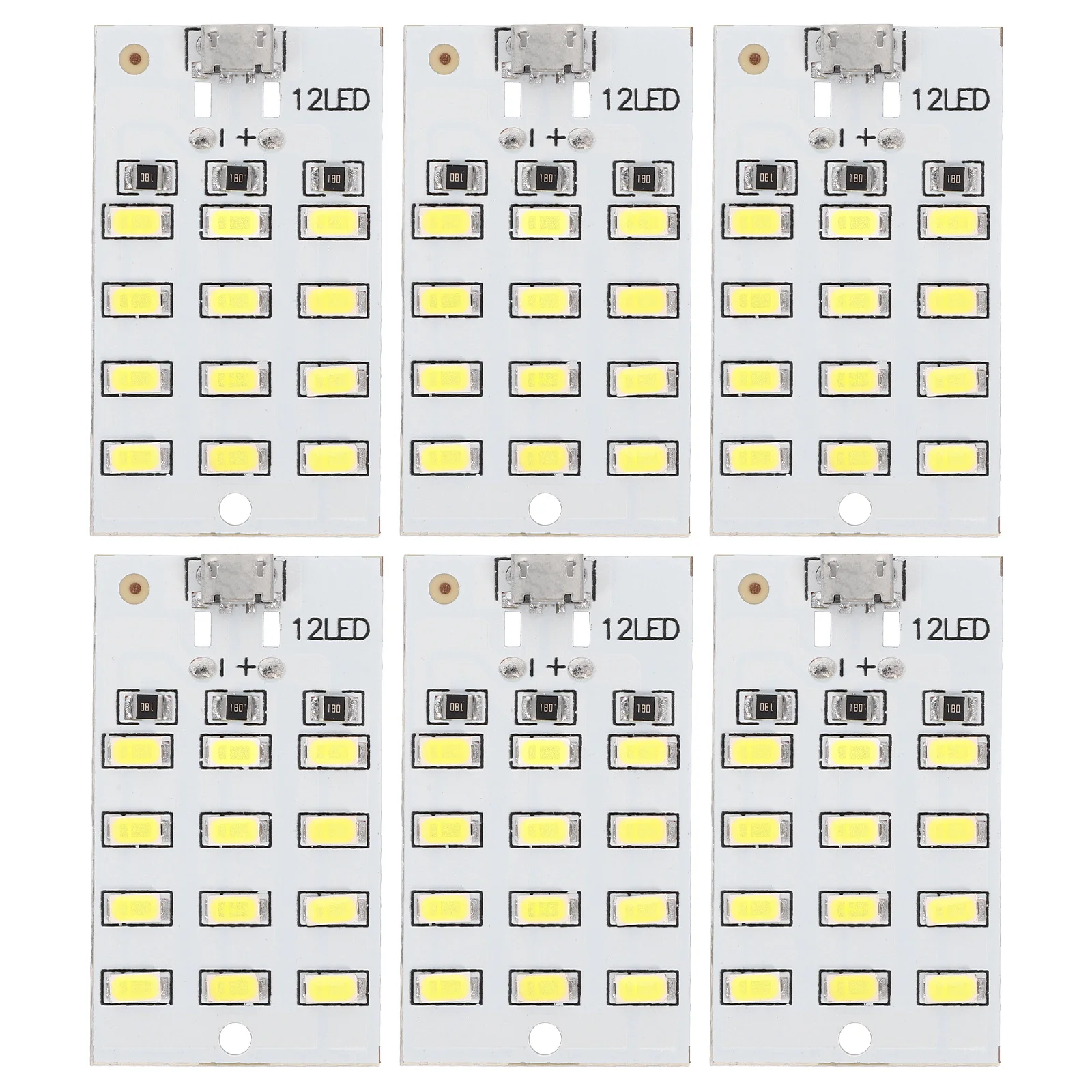 6pcs Led 라이트 패널 12 Leds Usb 휴대용 램프 자동차 인테리어 조명 캠핑 야외 트레일러 Rv 트럭 액세서리