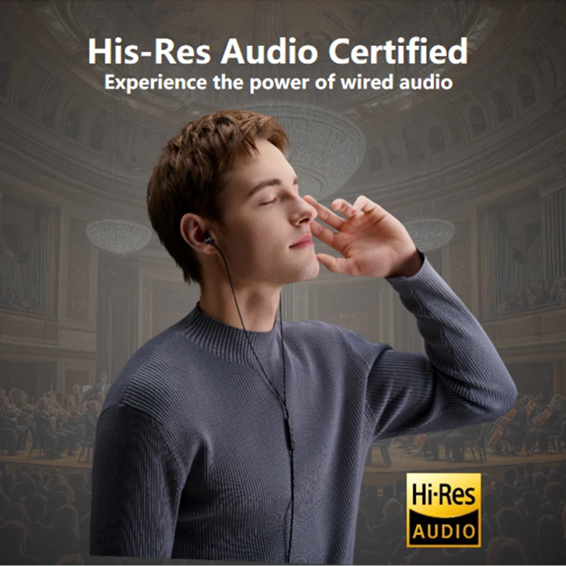 1MORE auriculares P20 con cable en la oreja deportes tipo C HIFI auriculares de alta resolución ENC micrófono con micrófono para Cable de Audio Xiaomi