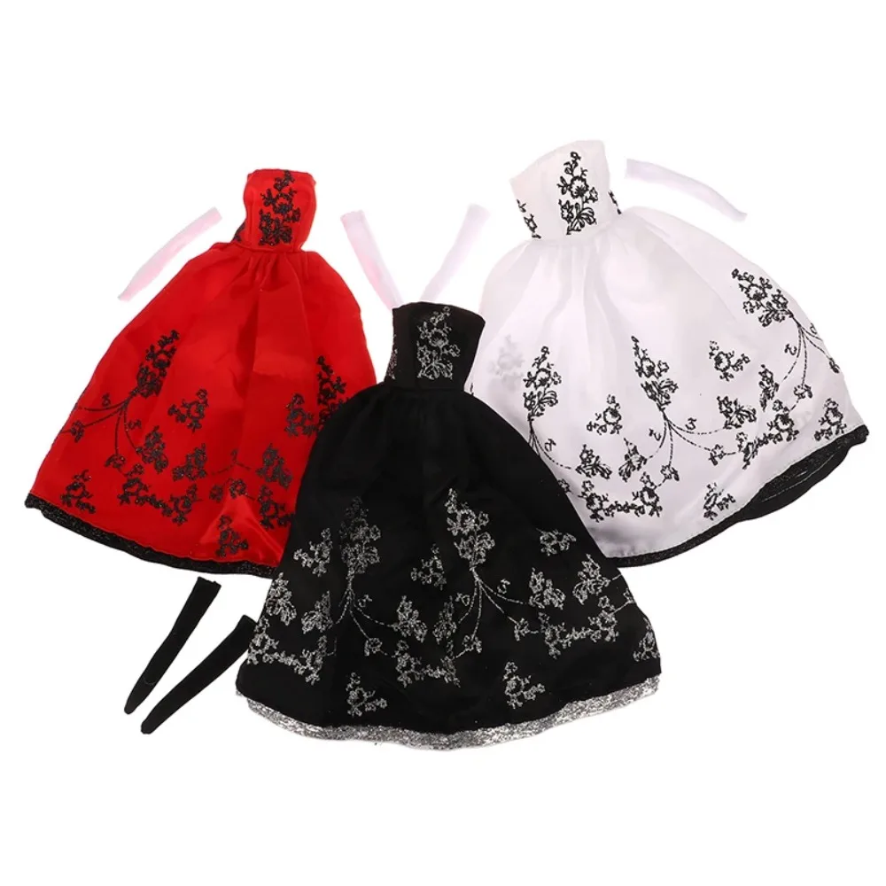 Ropa para muñecas, ropa para muñecas, vestido de princesa, vestido de princesa para muñeca 1/6, ropa para muñecas de 30Cm, accesorios para muñecas bordados de felpa roja