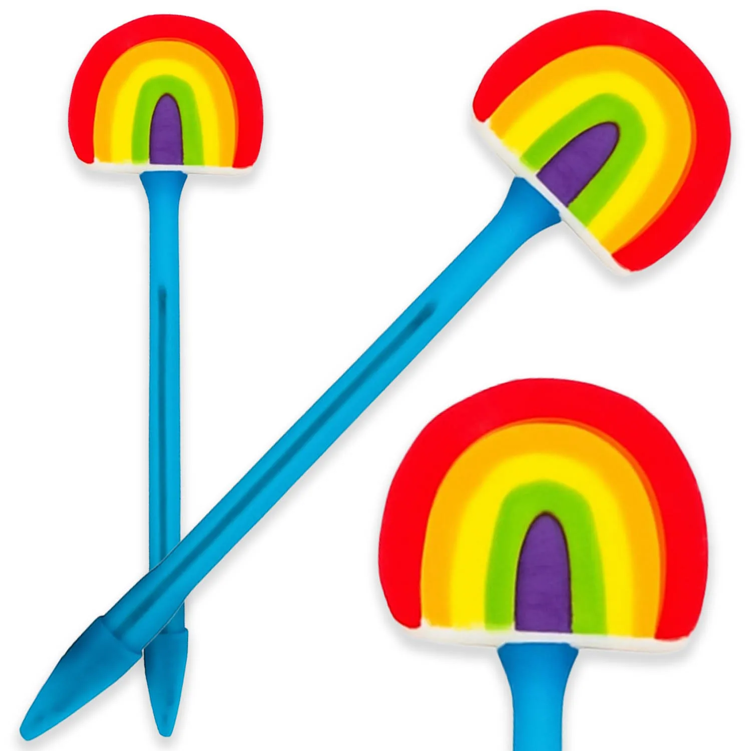 Kleurrijke kinderschoolpen voor school Zwarte regenbooginkt Comfortabele houder voor kantoor- en schoolnotities