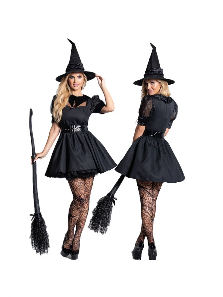 

Костюм ведьмы на Хэллоуин, черная вуаль, наряд ведьмы, Ele Witch Is Night Ghost, юбка для косплея для женщин, осень 2020, коллекция