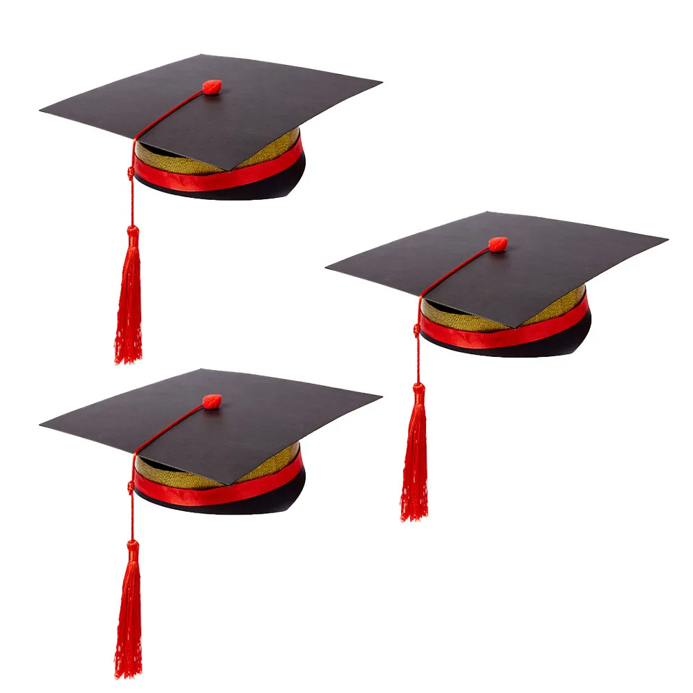 Doctor Cap Materials DIY Graduation Hats Paper Craft Kits Kids Handmade Party Favors Creative Art Work DIY Graduation Hat