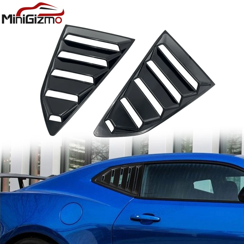 Rear Quarter Window Louvers For Chevrolet  Camaro 2016-2022 Rear Window Shutter Cover Trim 2 Pcs