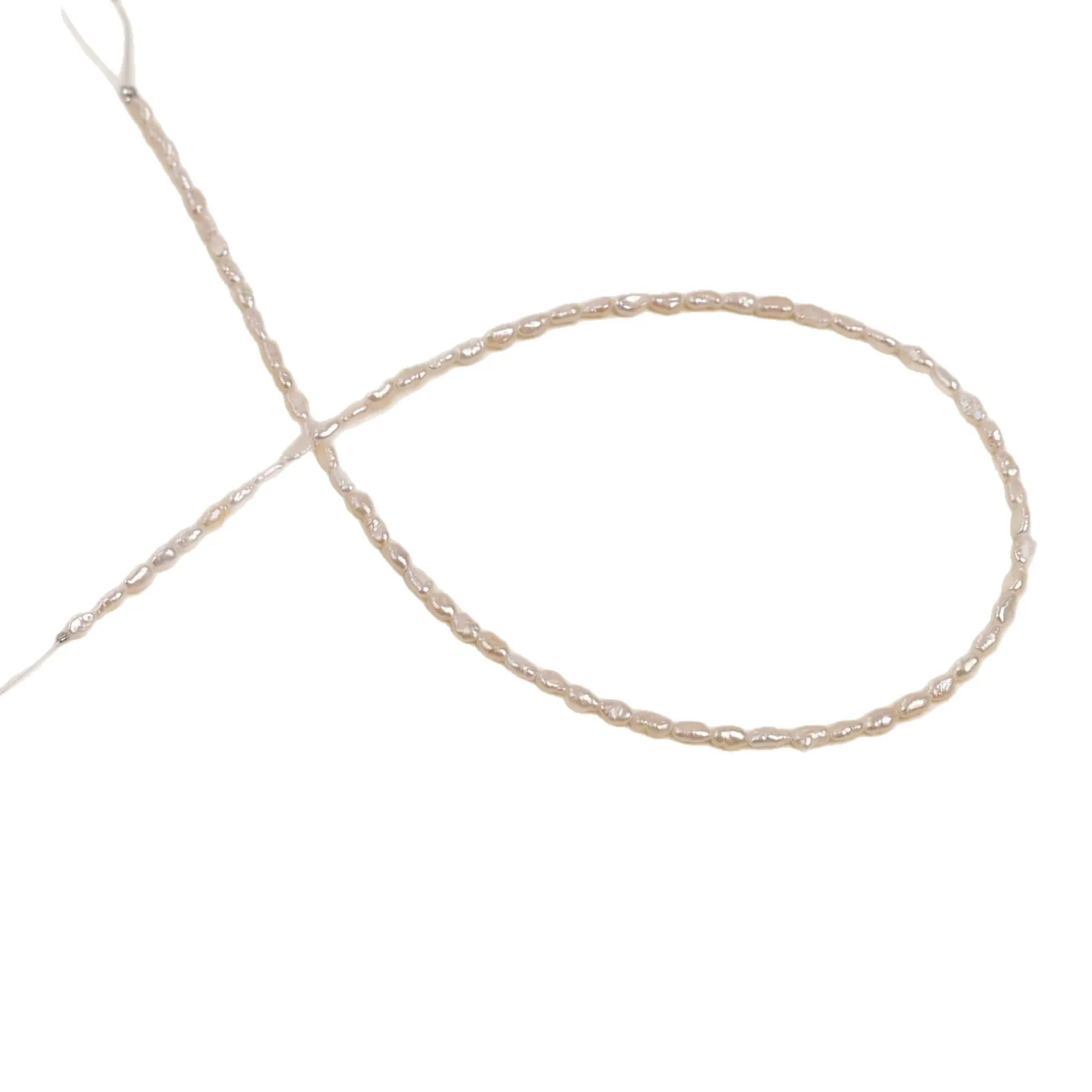 4-5 مللي متر صغير الباروك ثقب مستقيم اللؤلؤ لؤلؤ المياه العذبة الطبيعية سلاسل الأبيض على الوجهين بريق اللؤلؤ بالجملة و DIY بها بنفسك #5