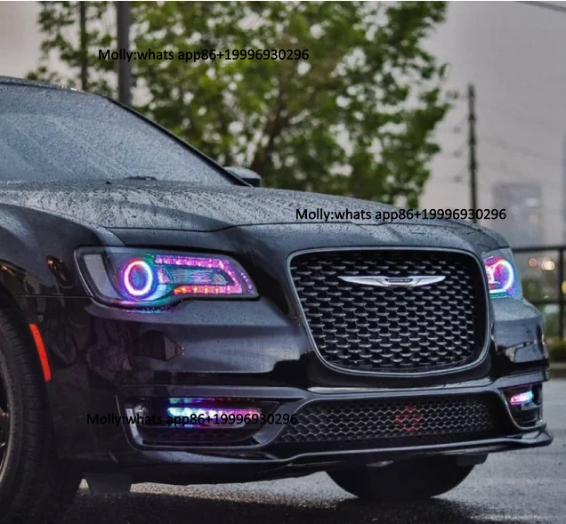 APP-Controlled New 12V High Bright RGB Flashing Chasing LED Waterproof Car Emblem Light for Chrysler 300 Auto Accessory Retrofit