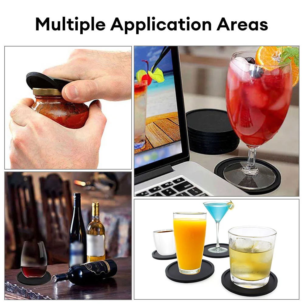 1pc Silicone Cup Mat Holder Heat Resistant Coaster Non-slip Cup Pad Table Placemats Pot Bowl Pad Kitchen Insulation Mat