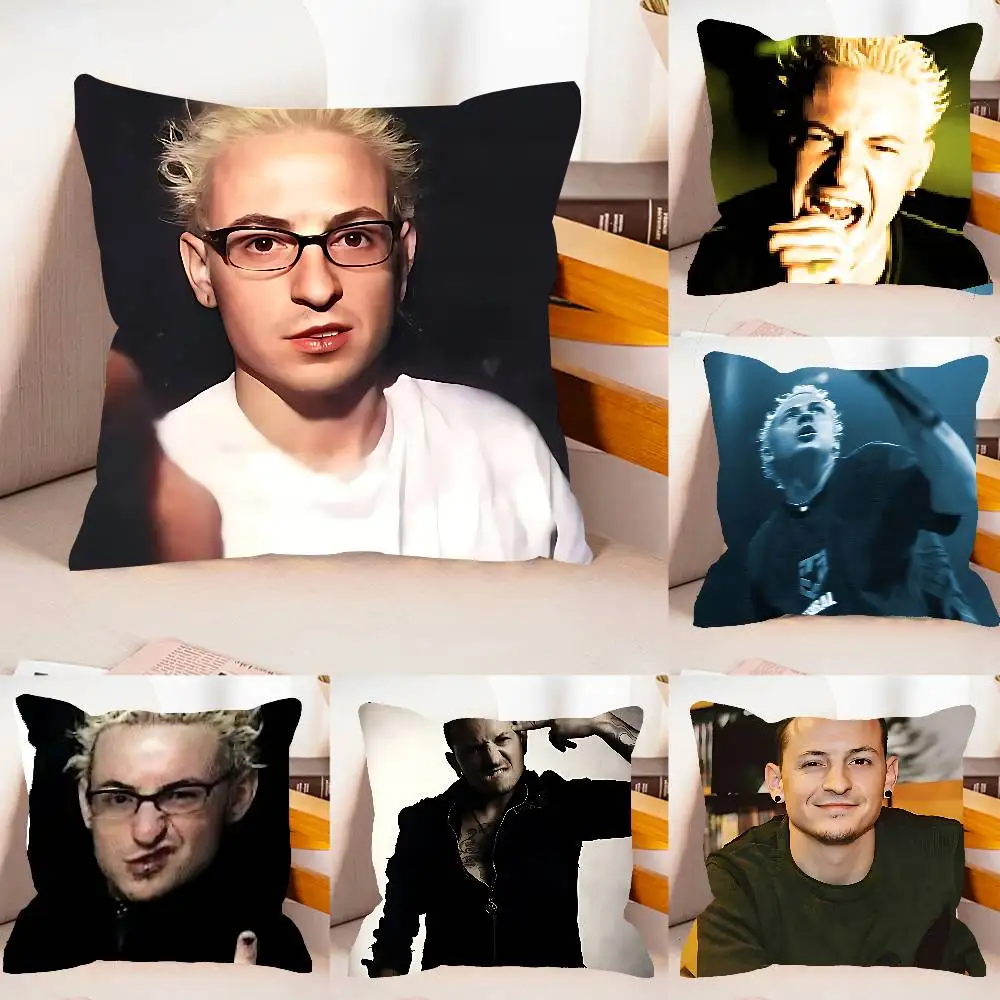 American Rock Legends C-Chester B-Bennington Case Plush Fabric Soft Pillowcase Double Sided Print Cushion Cover Household Gifts