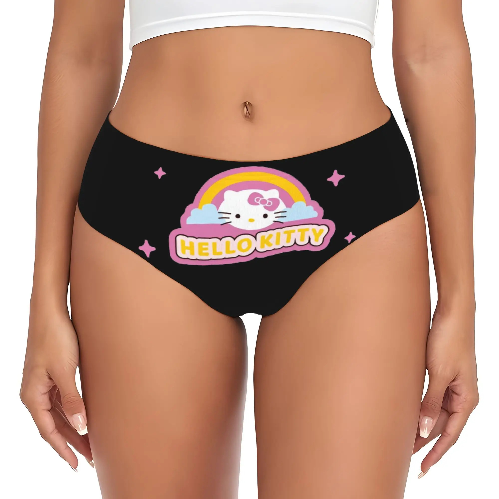 

Custom Kitties Kitten Brief Panties Womens Breathable Stretch Cat Anime Underwear