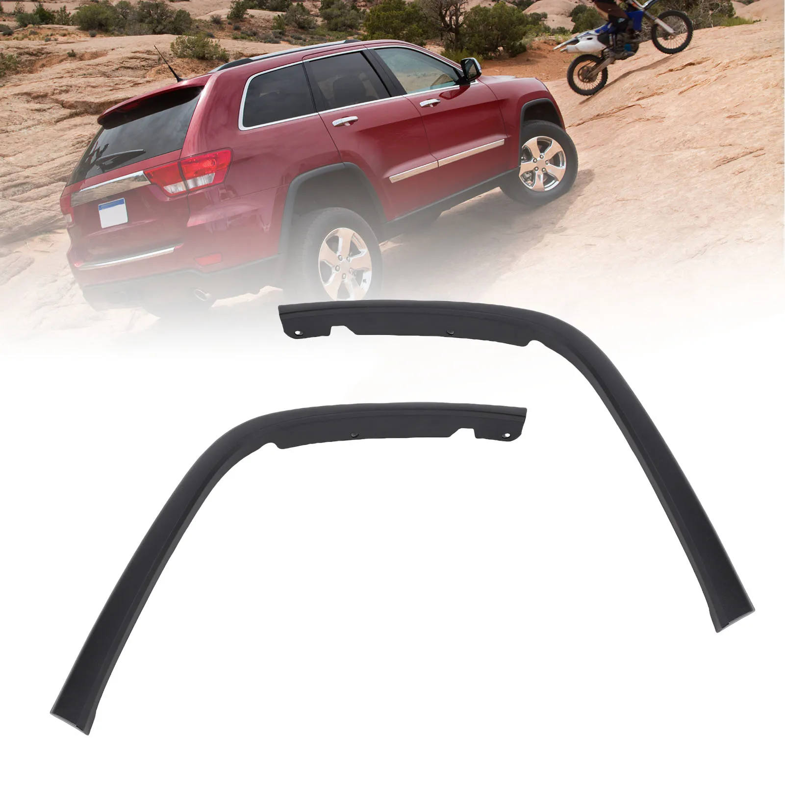 

Rear Wheel Eyebrow Trim Debris Mud Blocking Anti Scratch Shockproof Stylish Protective Rear Wheel Arch Trim for Vehicle
