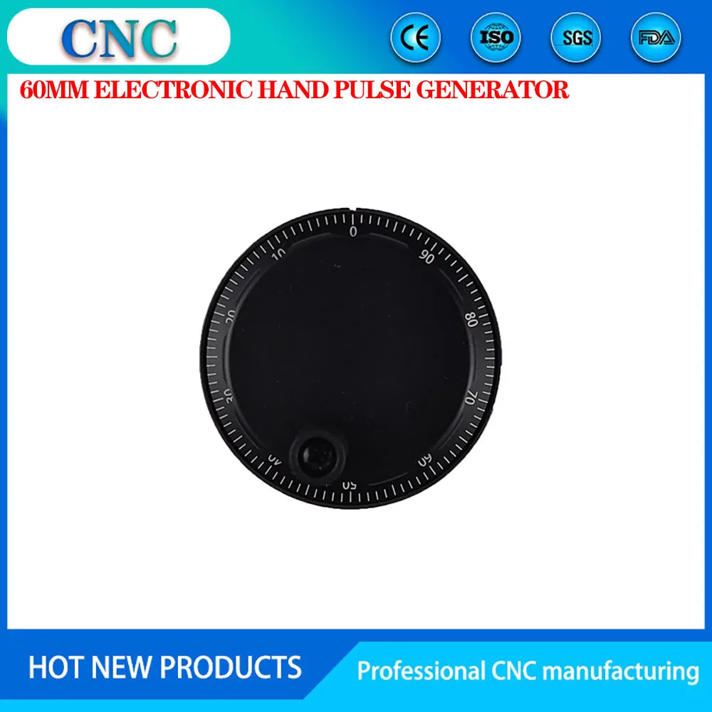 CNC pulse generator handwheel 5V 60mm black white 100 pulse manual pulse generator handwheel rotary encoder electronic kit