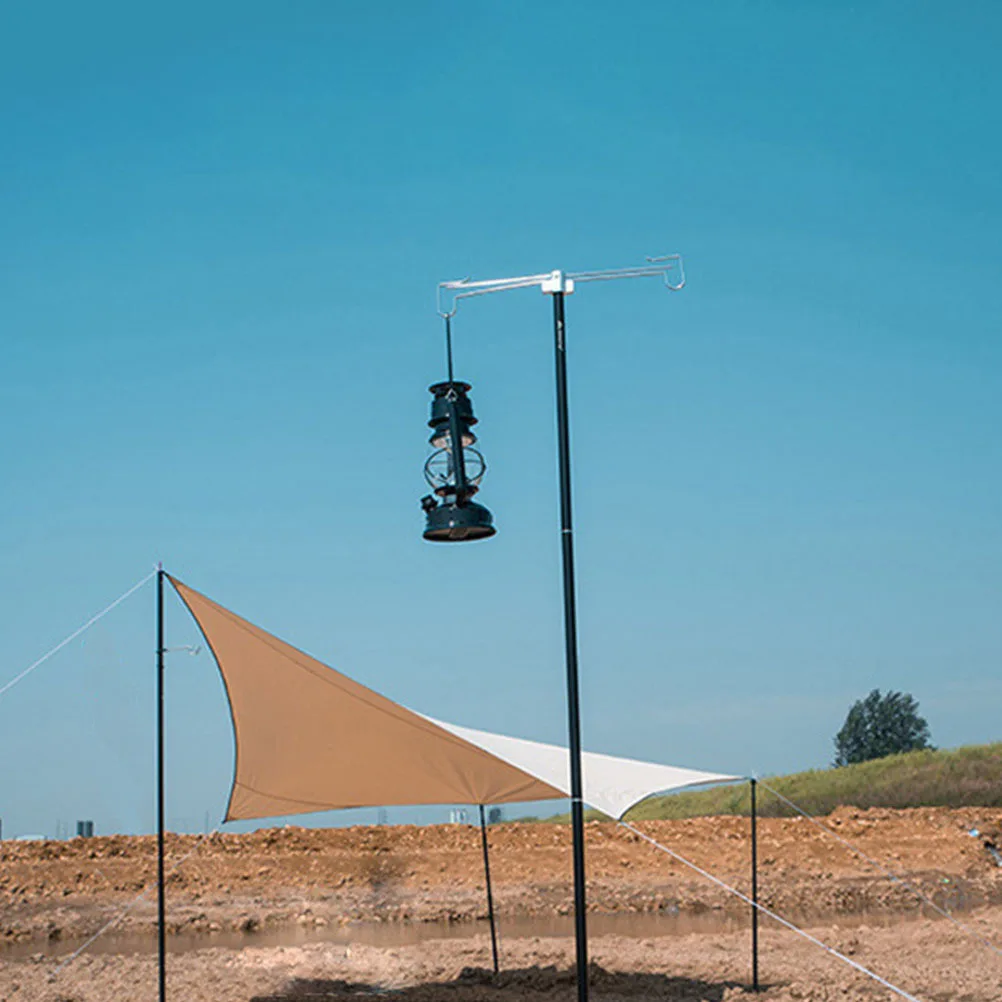 

1Set Folding Outdoor Light Rack Adjustable Aluminum Alloy Lamp Stand Portable Camping Lamp Holder Lightweight Double Light