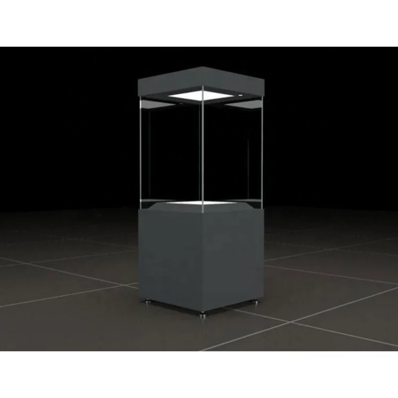 custom.Modern Design Museum Display Showcase Cabinet Stands Glass Display with Remote control