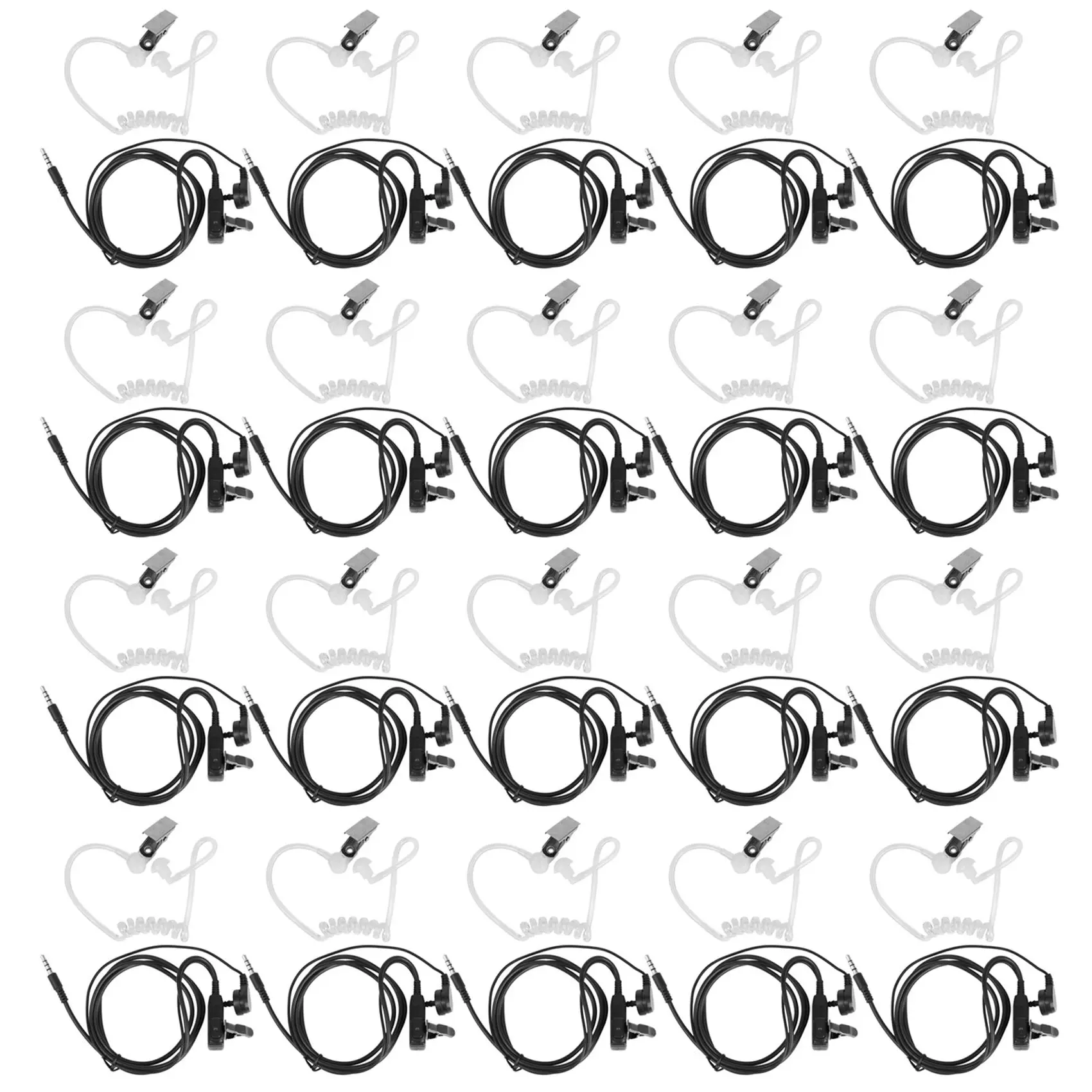 20X Surveillance Security Clear Coiled Acoustic Air Tube Earpiece PTT For Huawei HTC Sony Mobile Phone