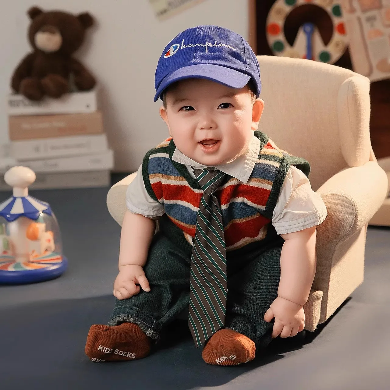어린이 사진 의류 아기 세 사진 사진 의류 스튜디오 사진 테마 소품 아기 코스프레