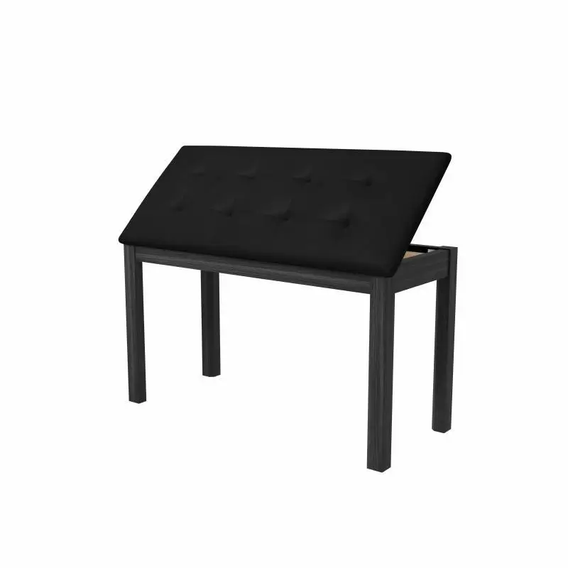 

Wooden double piano stool with bookcase, wooden electronic piano stool, guzheng stool