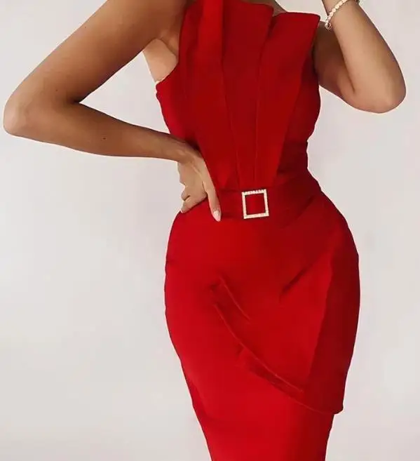 Vestido ajustado de encaje sin tirantes de estilo británico para mujer, Jersey sin mangas de temperamento, Color sólido