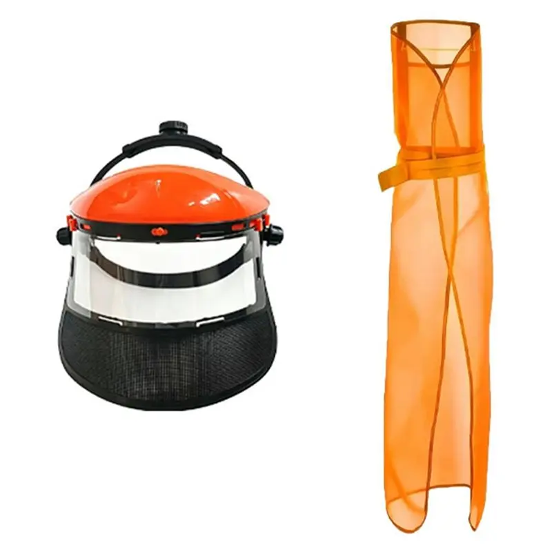 ABGH-Trimmer Weed Safety Helmet Hat Apron For Logging Brush Cutter Workwear For Logging Brush Cutter