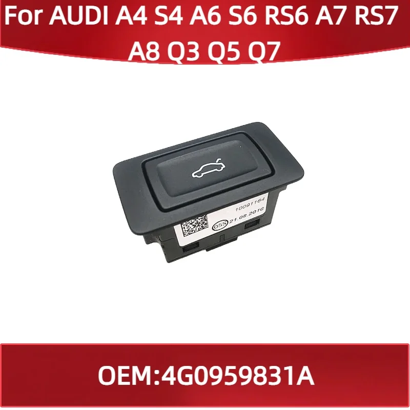 

4G0959831A For AUDI A4 S4 A6 S6 RS6 A7 RS7 A8 Q3 Q5 Q7 Electric Power Trunk Lock Control Switch Button Car Trunk Lid Lock