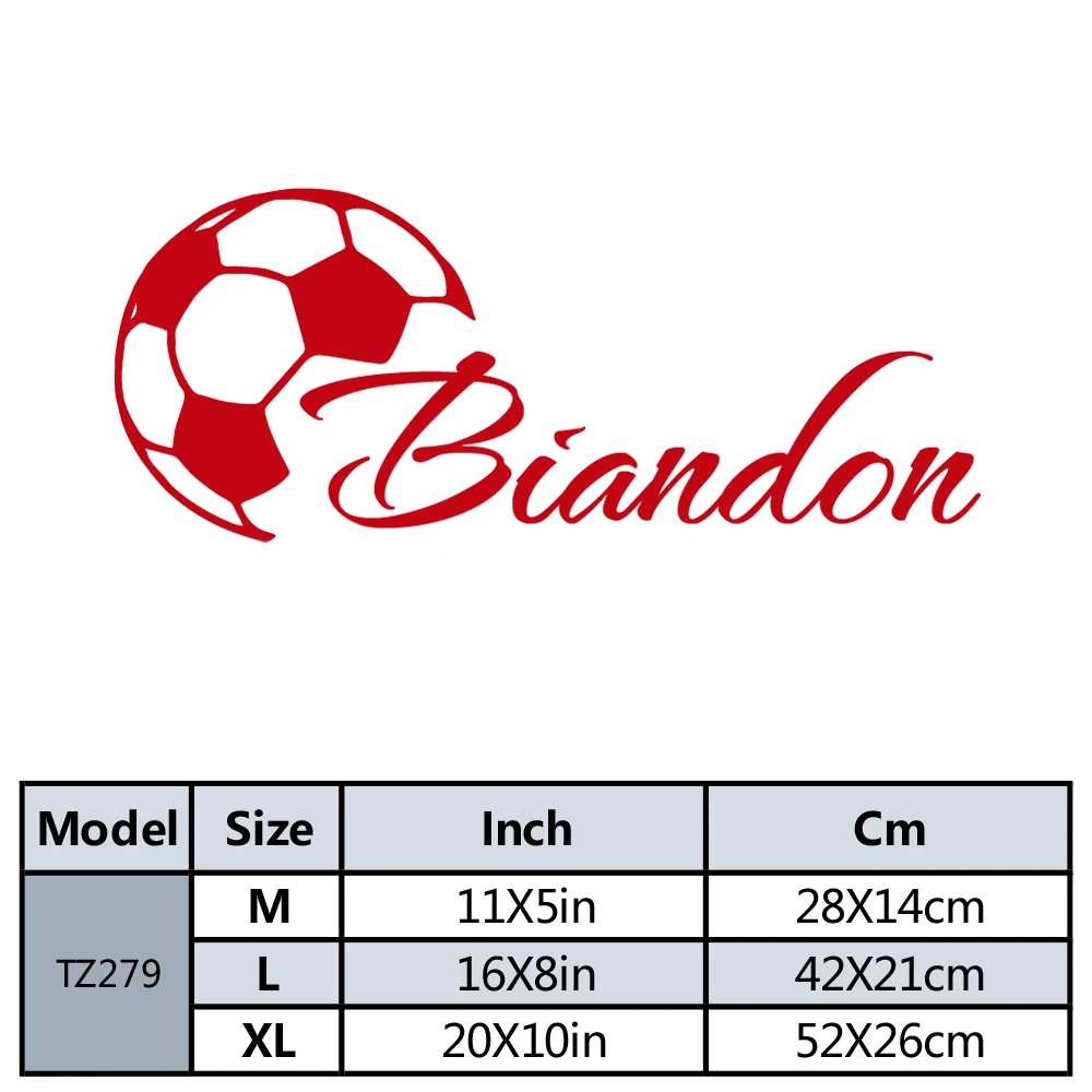 1pc Hot Personalize Custom Name Soccer football Wall Decal Art Vinyl Stickers wallpaper for sport lover home decor image 3