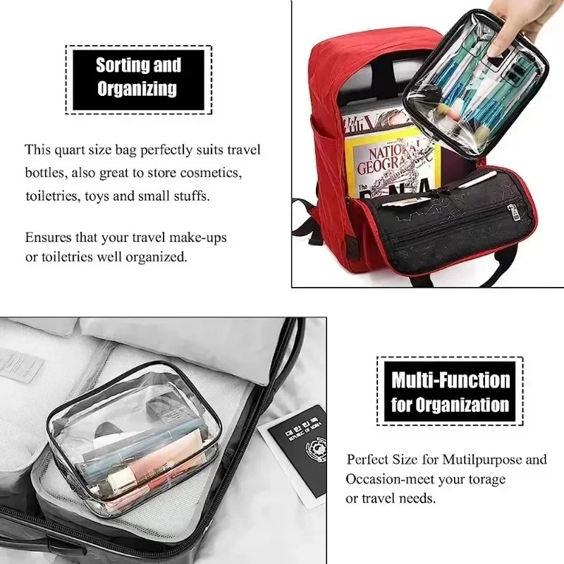 Women Transparent PVC Travel Packing Organizers Bag Cases Pouch Travel Toothbrush Towel Luggage Cosmetic Toiletry Storage Bag