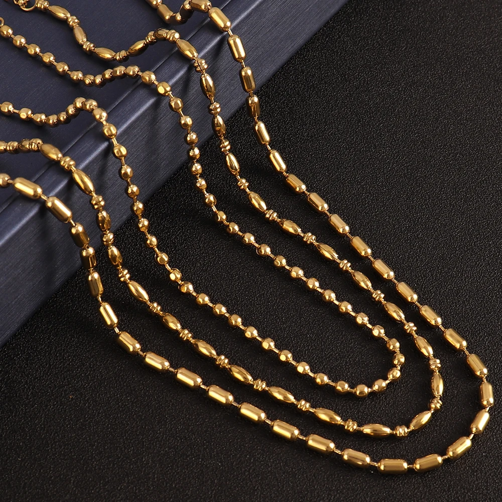 316 Stainless Steel Necklaces For Women Necklace Bead Necklace Choker Necklace Long Beads Chain Necklace Jewelry Gift Wholesale