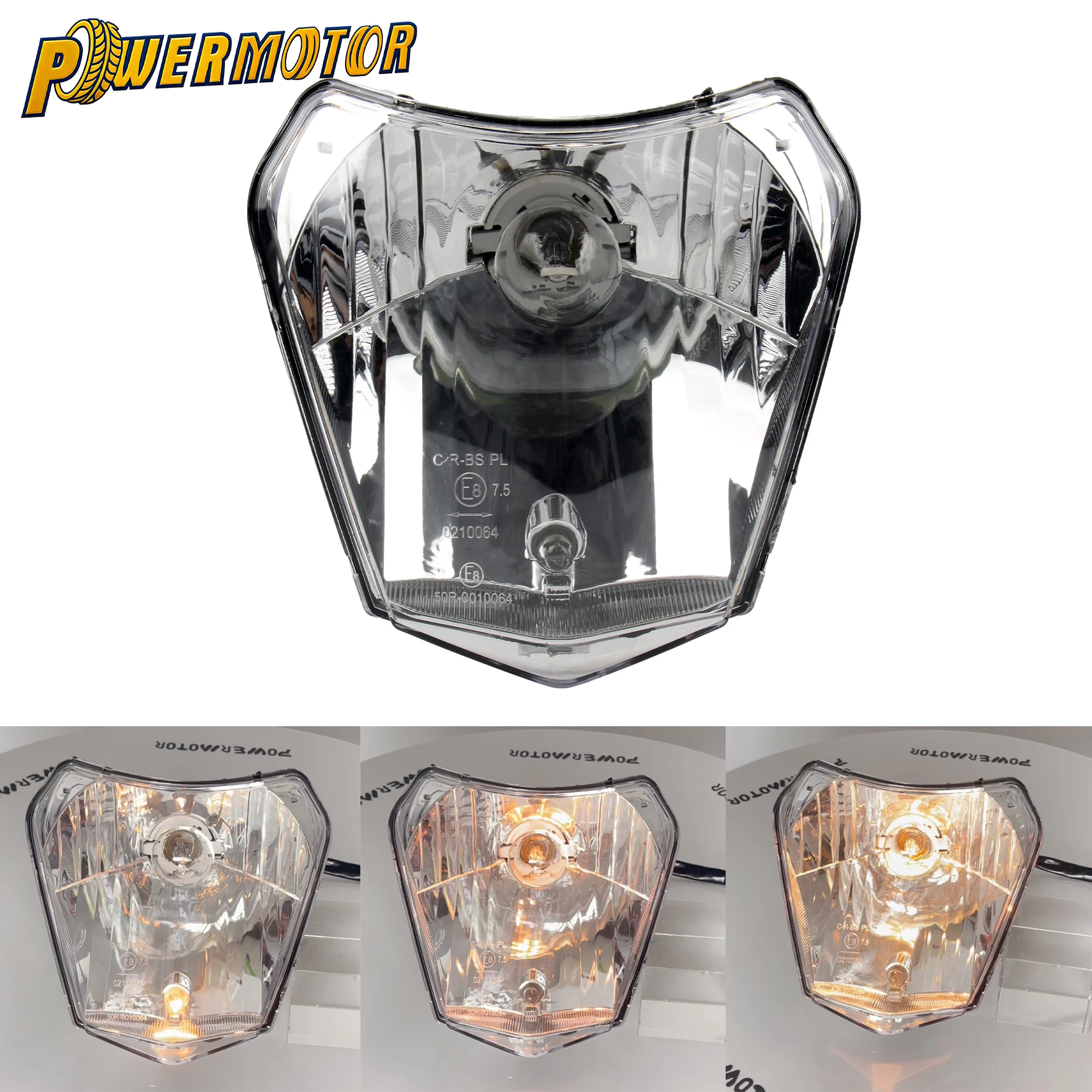 

Motorcycle H4 Halogen Headlight For EXC SX SXF XC XCW 125 150 250 300 350 450 Motocross Dirt Bike Headlamp Modified Accessories