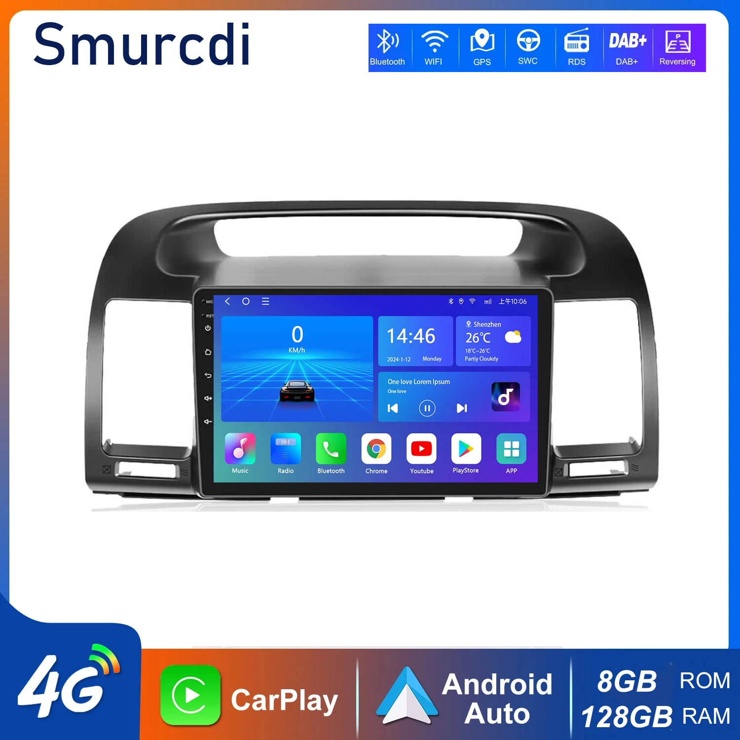 

Android 14 Carplay Auto Car Radio For Toyota Camry 5 2002 2003 2004 2005 2006 Multimedia Video Player GPS Navigation 2Din Stereo