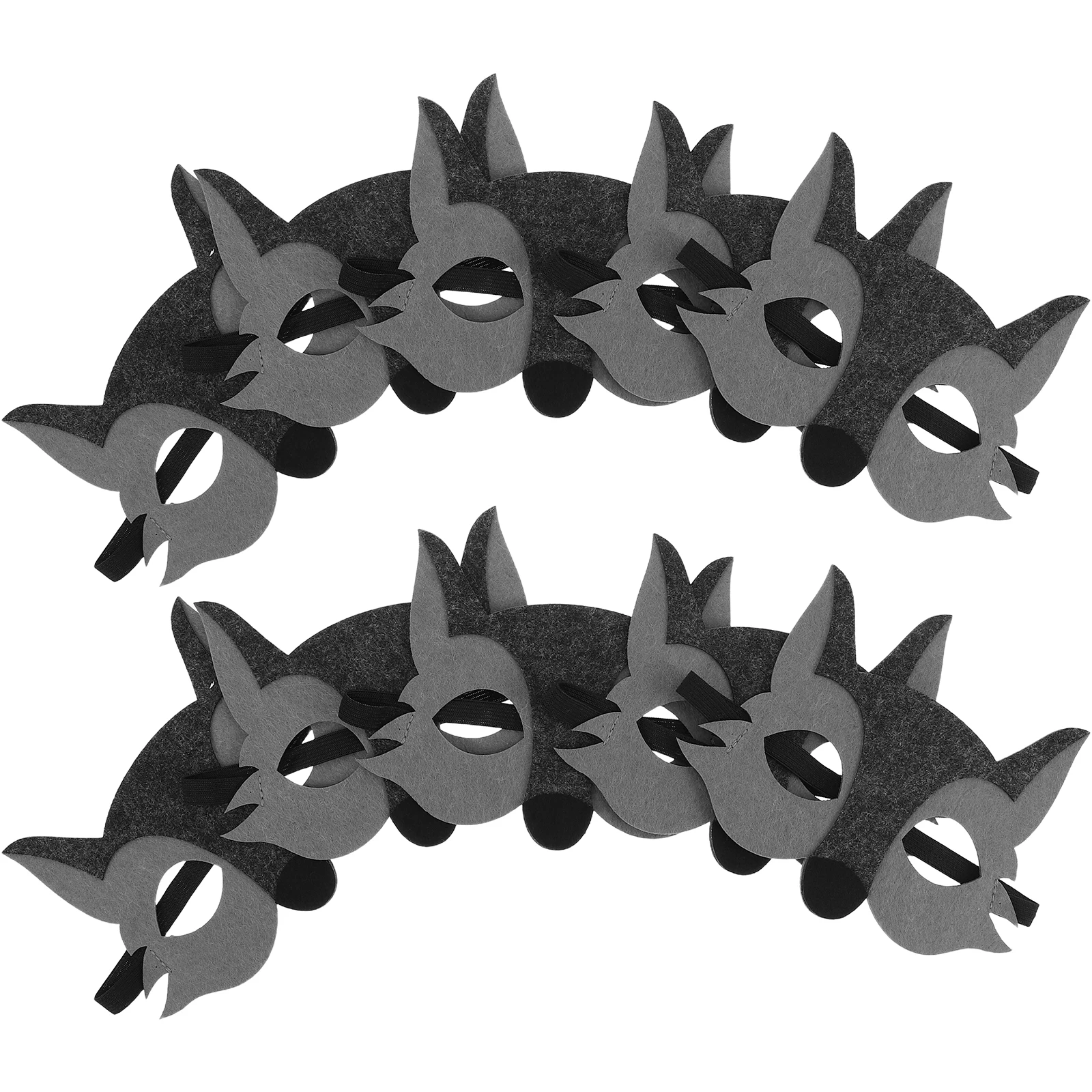 

15pcs Kids Animal Wolf Half Eye Masks Children Nonwoven Cartoon Party Halloween Cosplay Preschool Animal Party Decoration Wolf