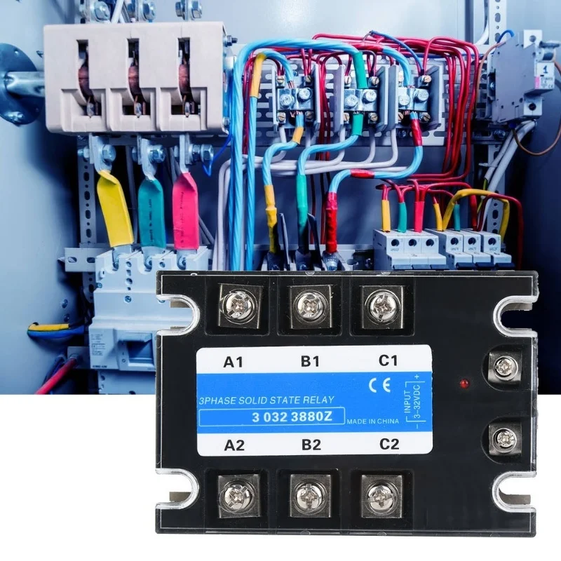 مرحل الحالة الصلبة ثلاثي الطور 3-32VDC مدخلات DC AC المعدات الكهربائية لآلات CNC (BERM-3 032 3880Z(80A)