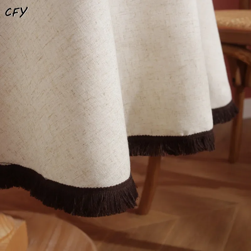 

American Style Solid Thickening Round Tablecloth Table Cover Chicken Tablecloth for Table Tea Round Table Map