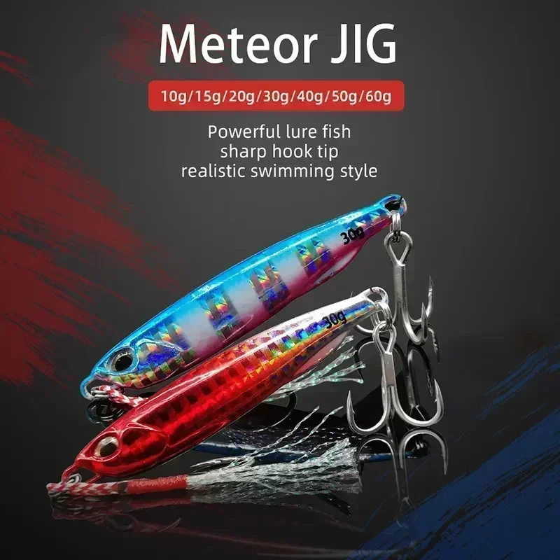 2023Japen Metal Cast Jig Spoon 10/15/20/30/40/50g Shore Casting Jigging Fish Sea Bass Fishing Lure Artificial Bait Tackle