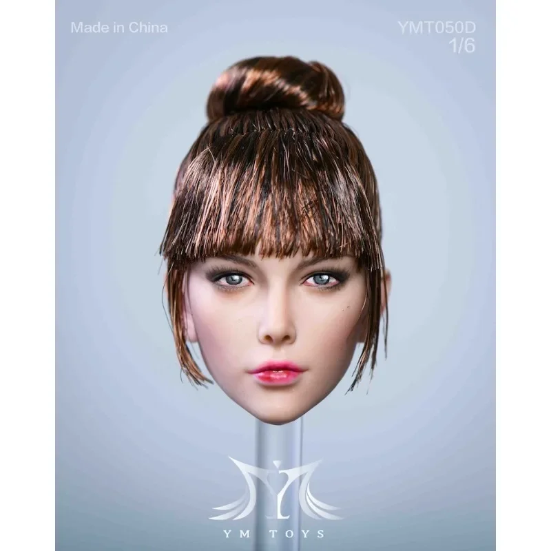 

YMT050D 1/6 Scale Female Head Sculpture Moel for 12 Inch Wheat Skin Body PH TBL Figures Toy Soldier Hair Transplant