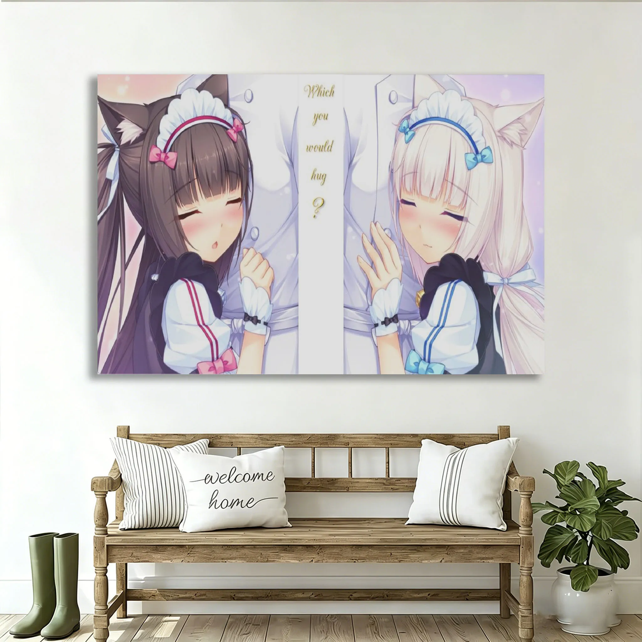 Nekopara Kawaii Cute Moe Girl Uniform Tapestry Suitable For Home Bedroom House Dorm Wall Decoration Perfect Gift For Friends