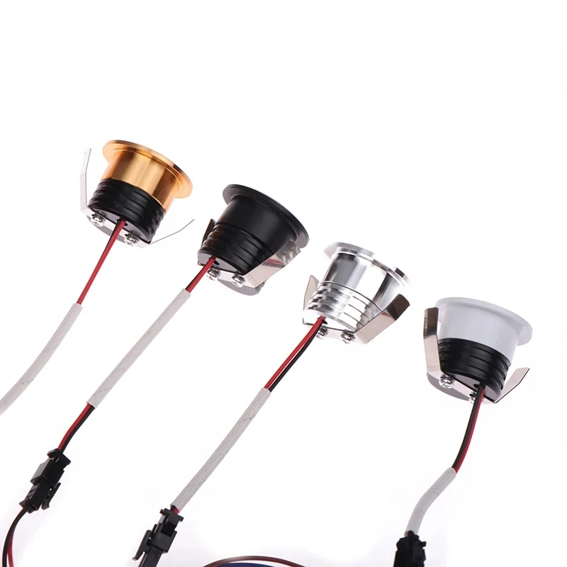 LED New Modern DC12V Mini LED  Spotlights 3W Dimmable Recessed Jewellery Cabinet Downlight Ceiling Spots Bathroom Kitchen Lights