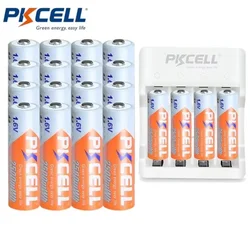 4/8/12/16/20Pcs 1.6V AA NIZN Rechargeable Battery NIZN Charger PKCELL NI-ZN 2500mWh 2A Size for Toys