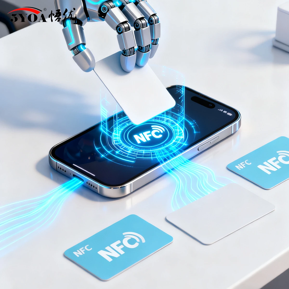 5YOA 100 قطعة بطاقات NFC خفيفة Ntag215 13.56 ميجا هرتز ISO IEC14443A شارات PVC مقاومة للماء عملات 25 مللي متر التحكم في الوصول المدفوعات المتنقلة