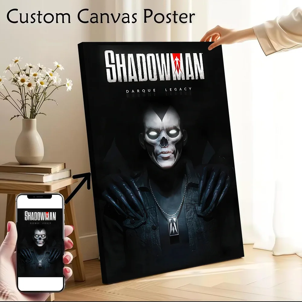 Shadowman Darque Legacy Game Art Canvas Poster Wall Art Customizable High Quality Printed Picture for Bedroom Accessories Mural