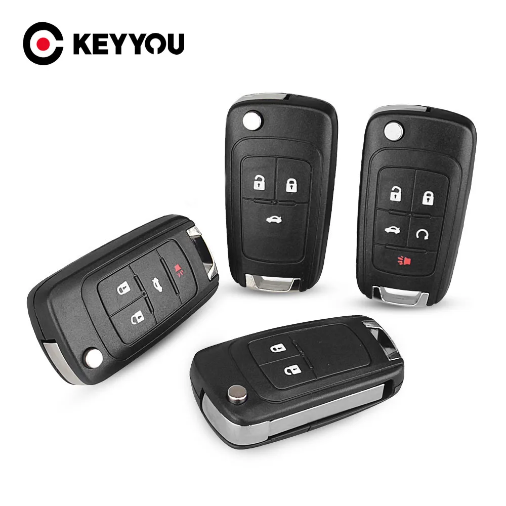 KEYYOU 10pcs For Opel Vauxhall Insignia Astra Mokka Flip Folding Remote Key Shell HU100 Blade