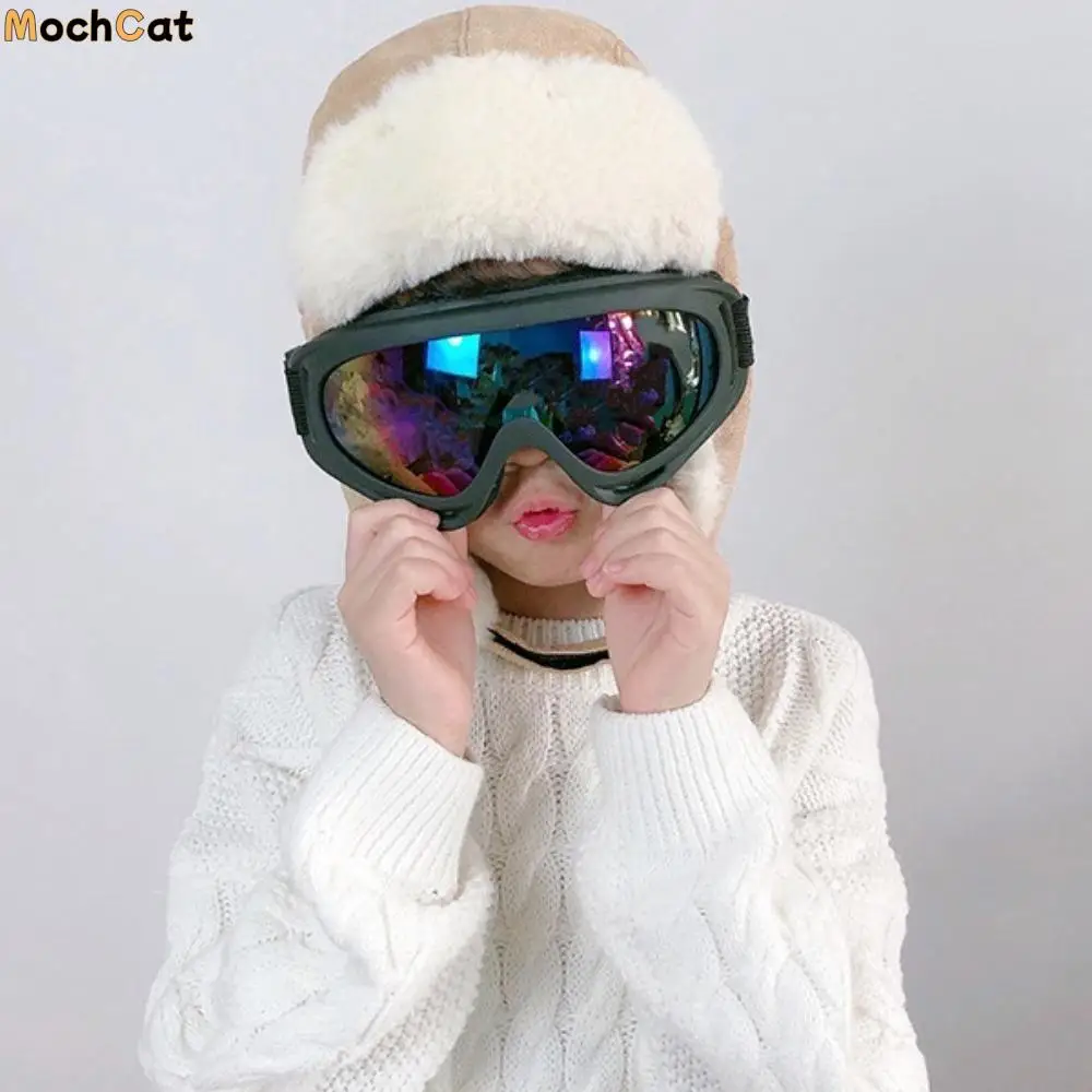 

Fashion Warm Ski Cap with Glasses Goggles Cute Ear Protection Hats Earmuff Soft Kids Bear Ears Hat Streetwear