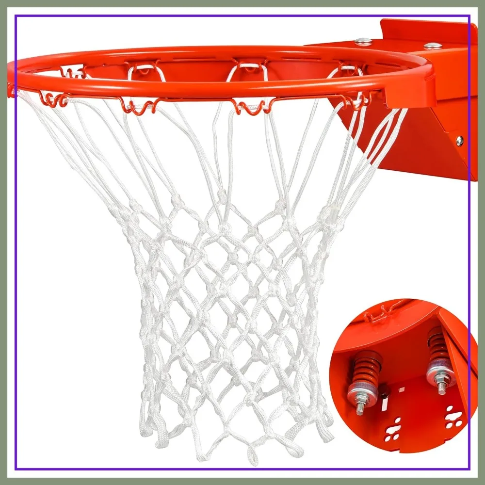 

Universal 18" Breakaway Basketball Rim Replacement, Heavy Duty Double Spring, Indoor Outdoor