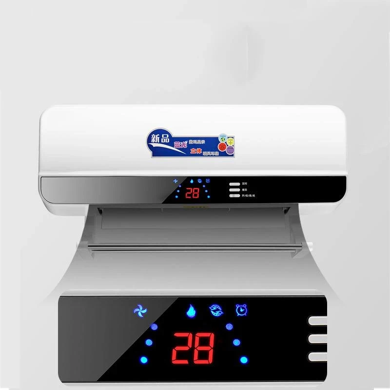 Display LED Ventilador de Aquecedor Elétrico, Ar Condicionado De Parede, Telecontrole Doméstico, Temporizador 8H, Aquecedor De Parede, Dispositivo Quente, 220V