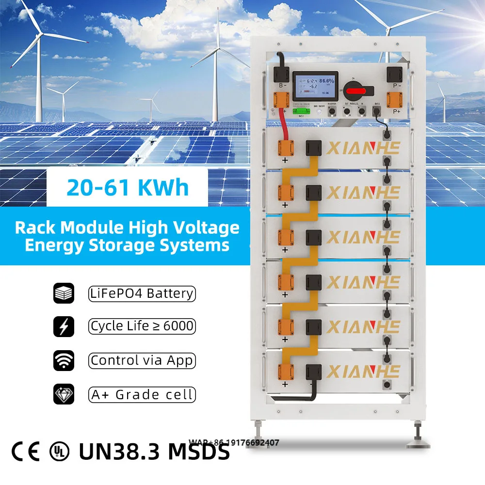 Xianhe 50Kwh 100Kwh Industrial Commercial Energy Storage 3 Phase High Voltage Lithium Ion Battery Pack With Smart Bms