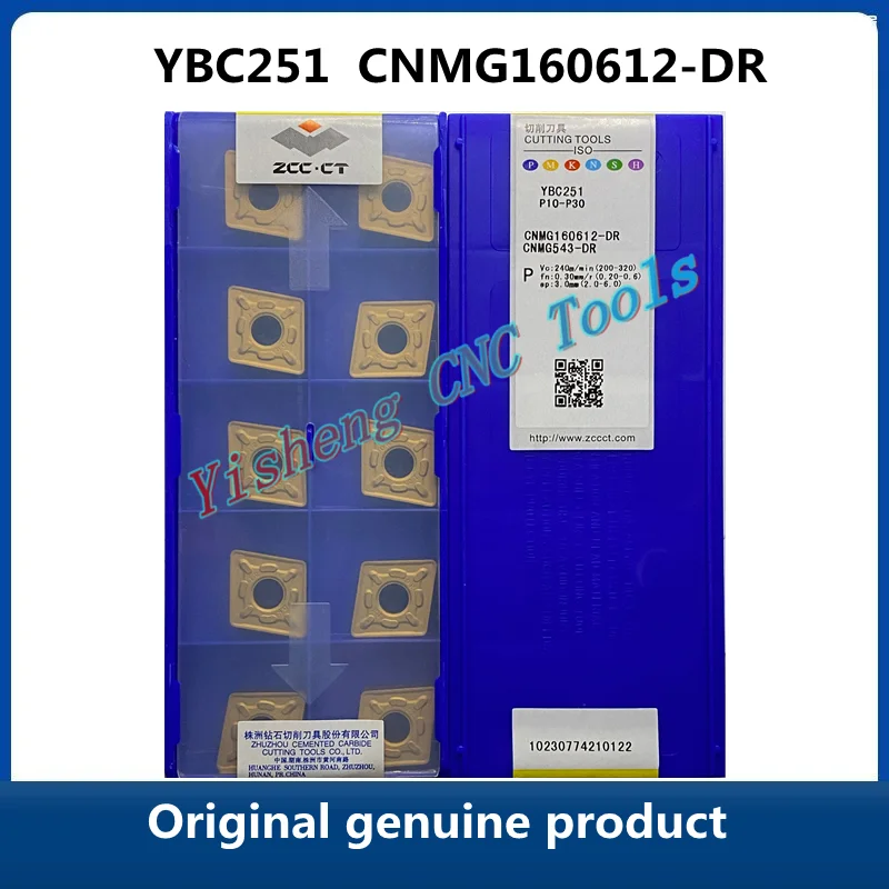 Free Shipping Original ZCC CT YBC352 YBC252 CNMG160612-DR YBC251 YBC351 CNMG160612-DR YBD102 Carbide Inserts CNC Turning Tool