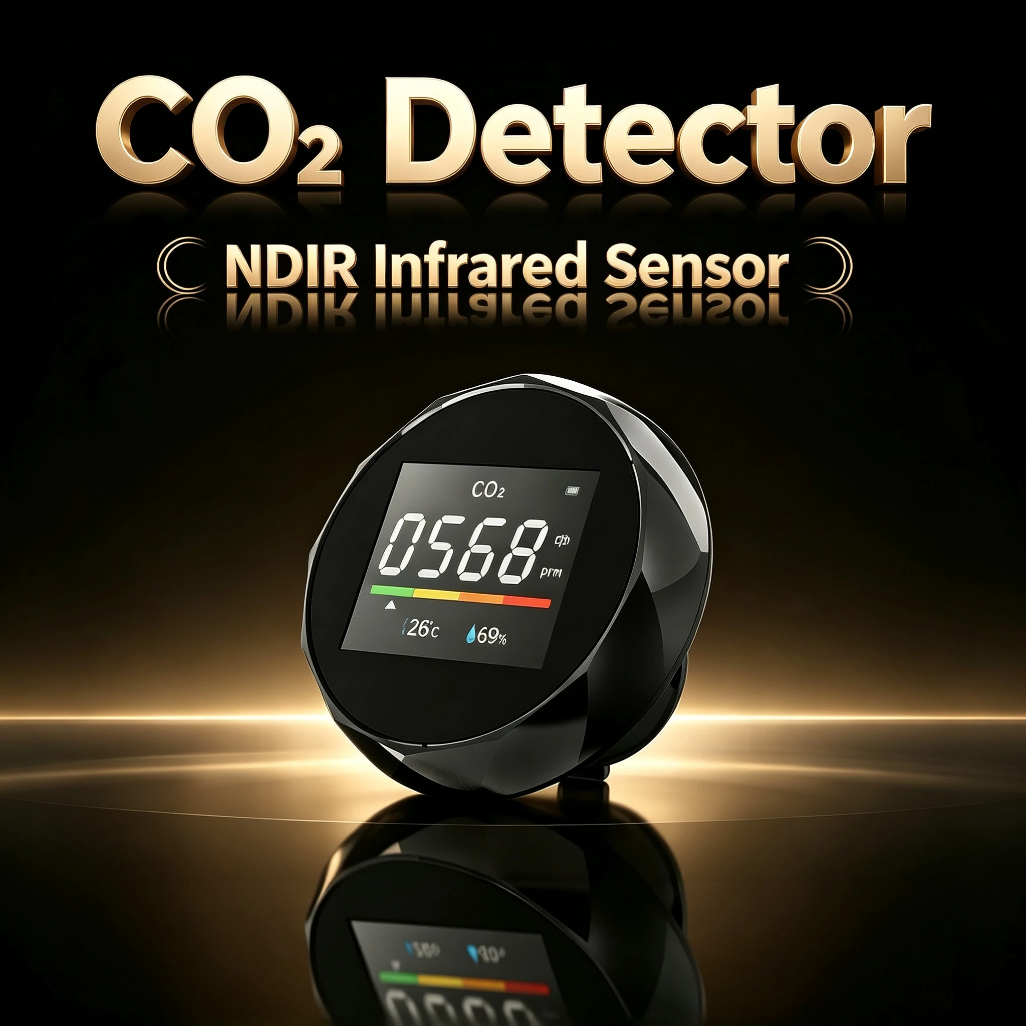 2C06, CO2 (NDIR) Infrared High-Precision Sensor Air Quality Detector, Temperature and Humidity Detector